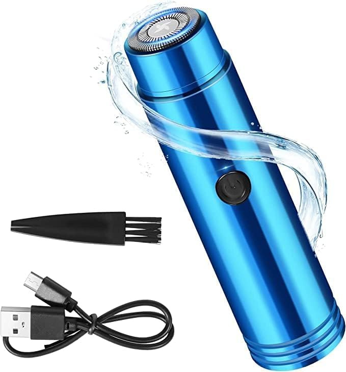 DISONE Unisex Razor for Men and Women Portable Electric Shaver Pocket Portable Electric USB Rechargeable Shaver Wet and Dry Easy One-Button Use Suitable for Home,Car,Travel (Blue)-picture-42
