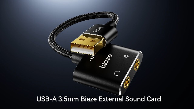 Amazon.com: biaze USB to 3.5mm Jack Audio Adapter External Sound