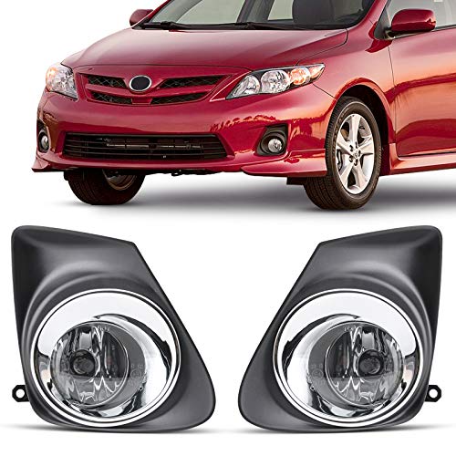 DLAA Fog Lights Compatible with Toyota Corolla / ALTIS 2011 2012 2013 Fog Lamps Assembly Replacement Clear Lens