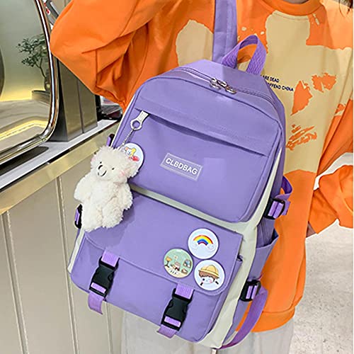 Conjunto Combinado De Mochila Escolar De 4 Pacotes, Mochila Escolar Para Meninas Adolescentes Mochil