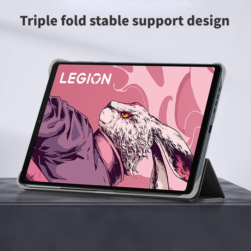 Image of Gruattreay Compatible with Lenovo Legion Y700 2nd Gen 2023 8.8 inch Case Ultra Thin Smart Cover for Legion Y700 2nd Gen 8.8'' Tablet Shell with Auto Wake UP (Black 1)