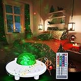  Taotuo Led Nachtlicht Sternenhimmel Projektor Lampe，LED Sternenhimmel Projektor,Musik Spielen über Bluetooth-Lautsprecher Soundsensor, Wasserwellen Sternenlicht für Raumdekoration/Party…