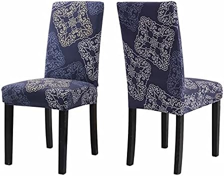 Sufdari Chair Covers 6 Grey ,Stretch Dining Chair Covers, Spandex seat Covers for Dining Chairs ,Elastic Washable Chair Protectors for Dining Room,Hotel,Restaurant,Banquet (6, Grey)
