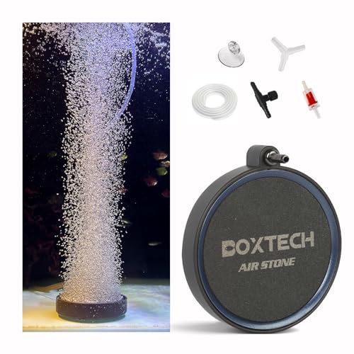 Image of UPETTOOLS Fish Bubbler for Aquarium Fish Tank, 5.1 Inch Dissolved Oxygen Aerator Stone Aquarium Air Stones Kit Oxygen Bubbler with Airline Tubing and Check Valve Accessories