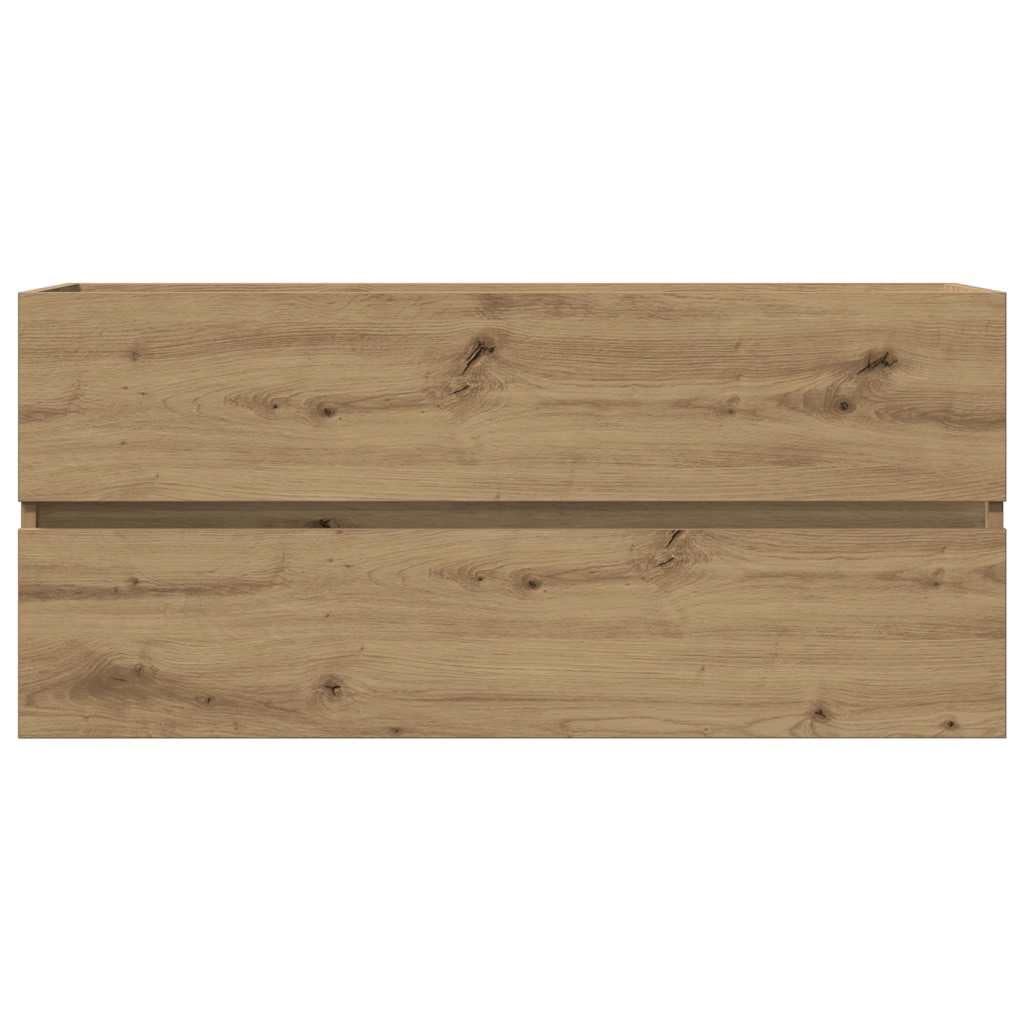 vidaXL Armario Lavabo Madera ingeniería Roble Artisan 100x38,5x45 cm