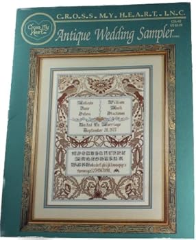 Unknown Binding Cross My Heart Counted Cross Stitch Antique Wedding Sampler Book