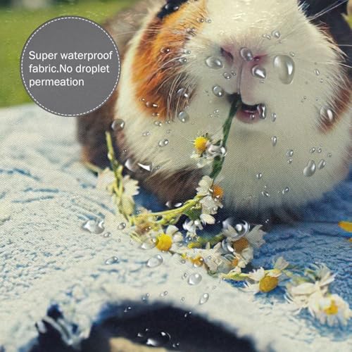 Rideau de douche imprimé cochon d'Inde : accessoires de salle de bain polyester 183x183 - 7