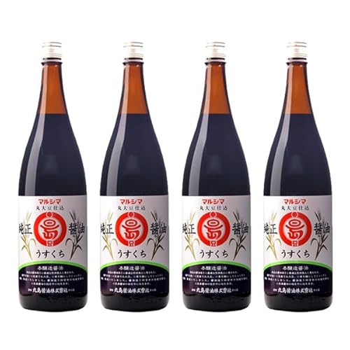 丸島醤油 純正醤油 うすくち 1.8L うすくちしょうゆ 4本セット 本醸造 特級醤油 じっくり熟成 丸大豆 大豆 小麦 食塩 伝統 小豆島 淡口 淡色 まとめ買い
