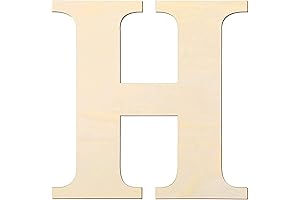 12 Inch Wooden Letter H: Unleash Your Creativity with a Blank Canvas...