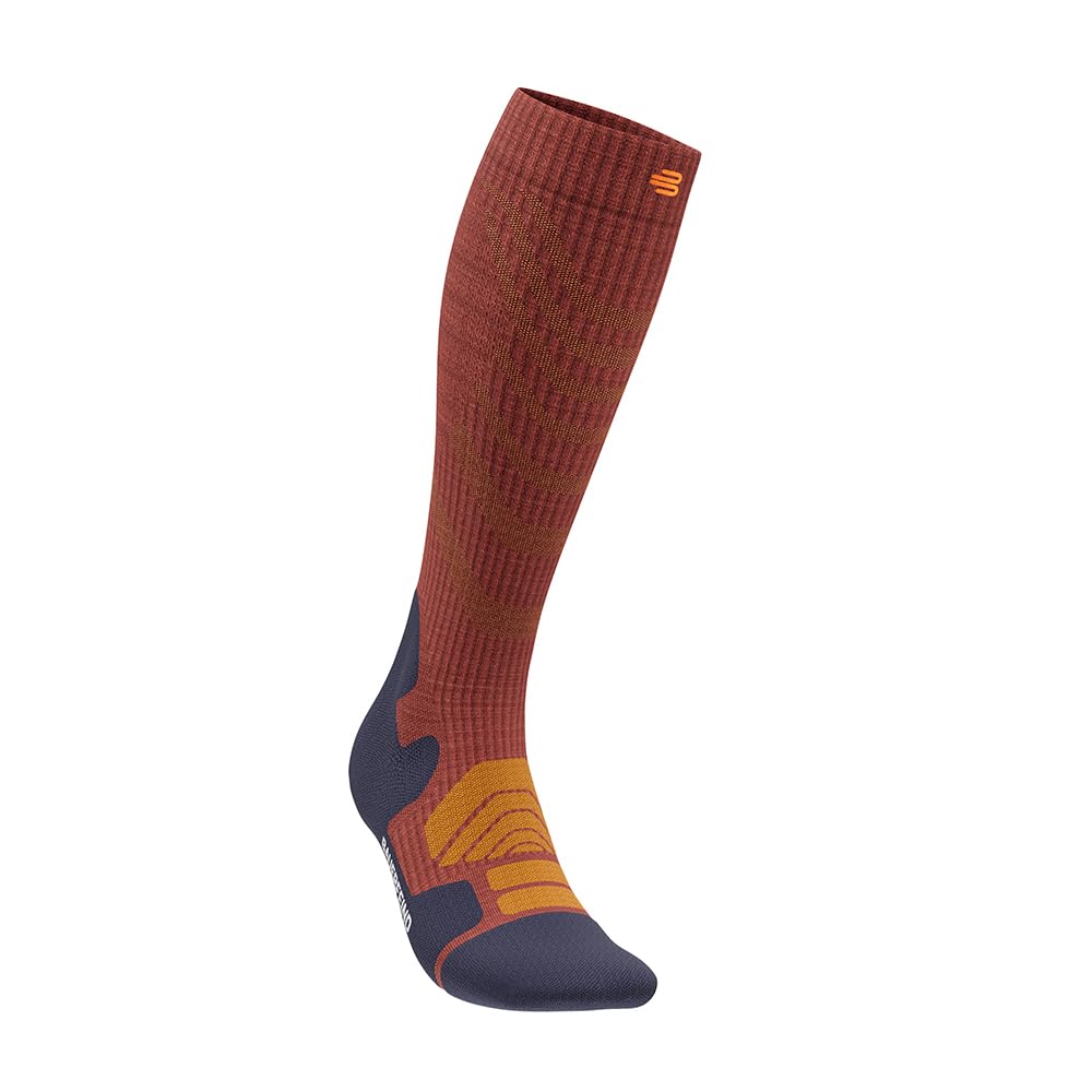 BAUERFEIND Skarpety trekkingowe "Outdoor Merino Compression Socks" do aktywności na świeżym powietrzu, takich jak wędrówki (trekking, wędrówka), 1 para skarpet sportowych z wełny (Merino)