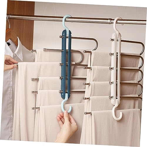 Cintre pantalon multifonctionnel multi-couches Levemolo en acier inoxydable robuste - 4