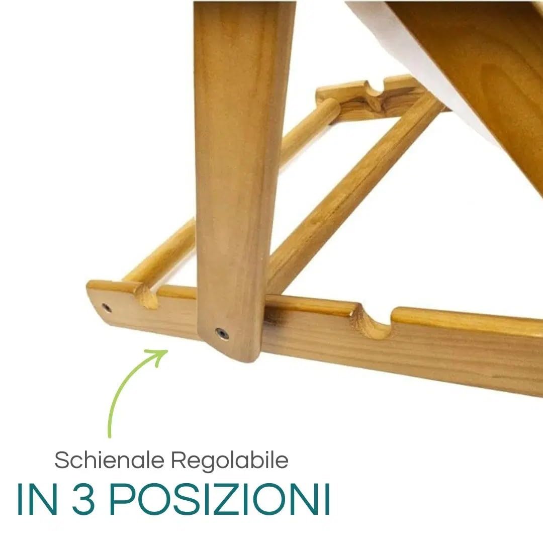 POLTRONA SEDIA SDRAIO RELAX 3 POSIZIONI IN LEGNO PIEGHEVOLE CUSCINO IMBOTTITO H 100 CM SOGGIORNO CUCINA SALONE DIVANO ARMCHAIR SOFA' (AZZURRA)