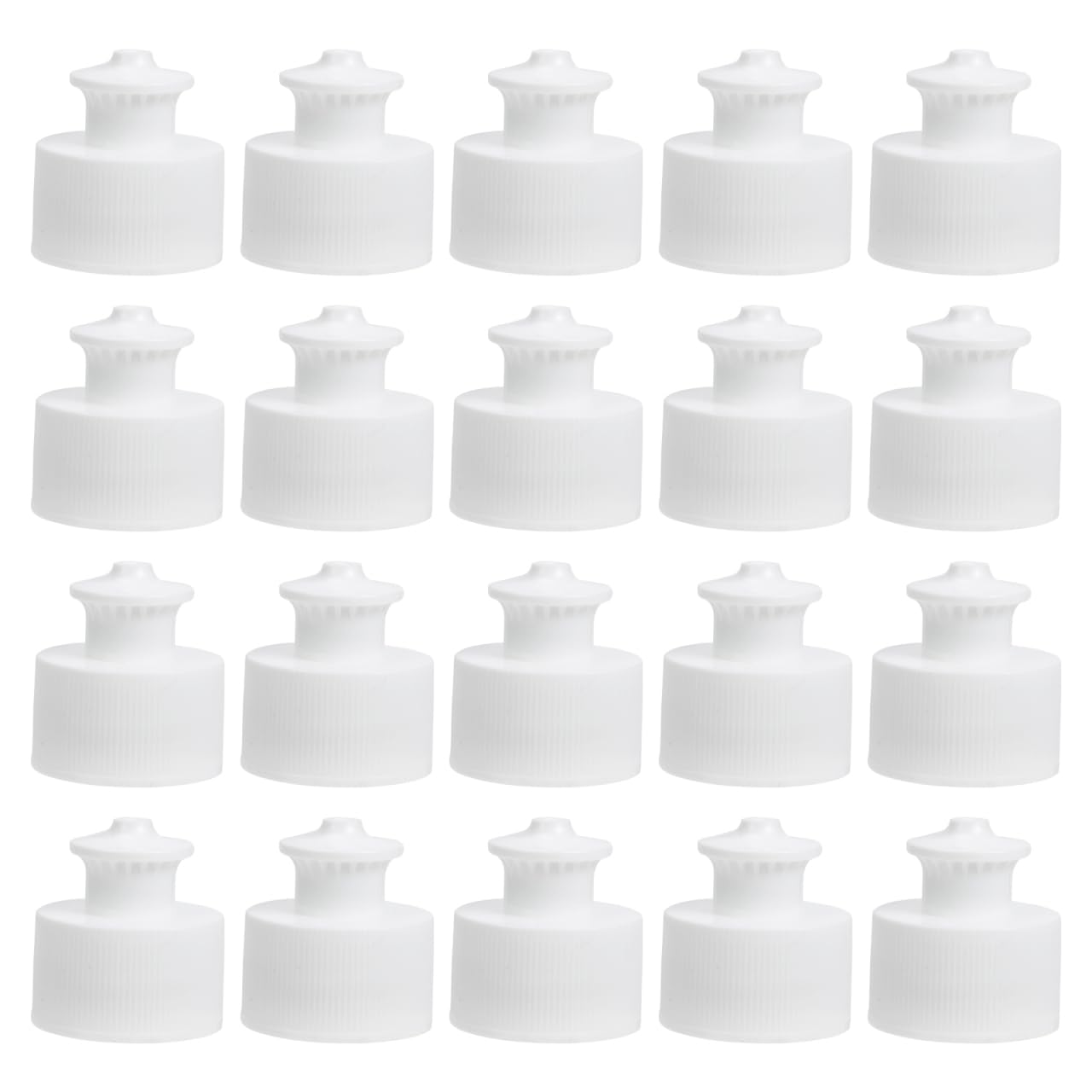 GALPADA 20Pcs Push Pull Replacement Caps 28mm Reusable Sports Water Bottle Lids Leakproof PE Plastic Top Tops Portable Sealing Accessories For Running Cycling Hiking Gym Workouts White