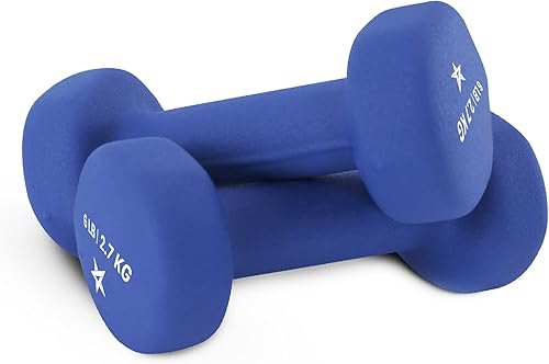 Miniatura 8 de Yes4All Neoprene Coated Dumbbell Hand Weight Sets of 2 - Multiple Weight Options with 15 Colors, Anti-roll, Anti-Slip, Hexagon Shape B. Verde claro