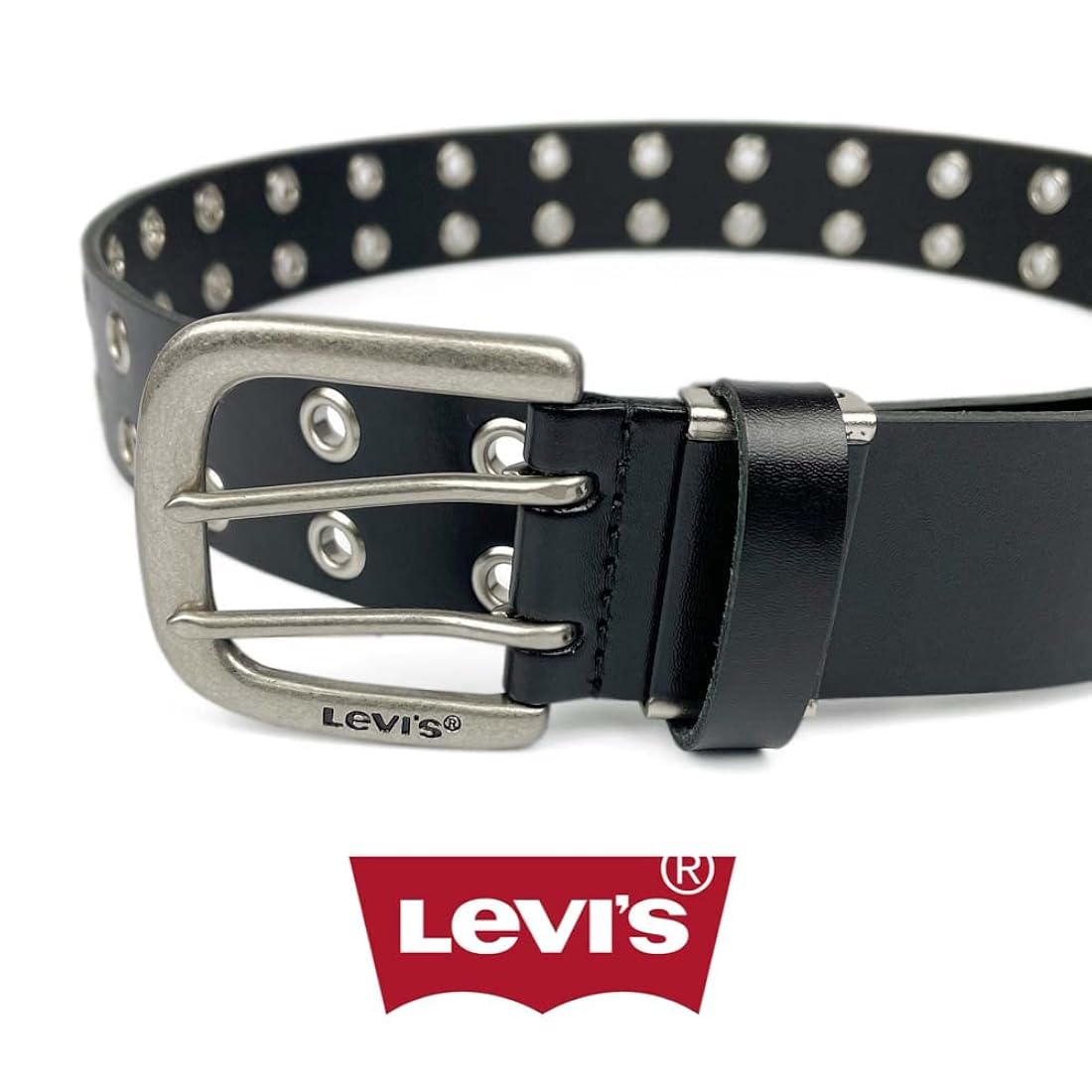 Buy Levi's Levis Double Pin Leather Belt, Genuine Leather