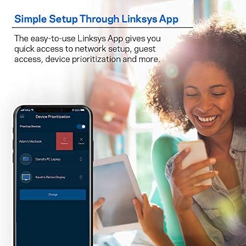 Linksys WHW0101-RM2 Velop Mesh WiFi System Dual-Band AC3900, White, 3-Pack (Refurbished)