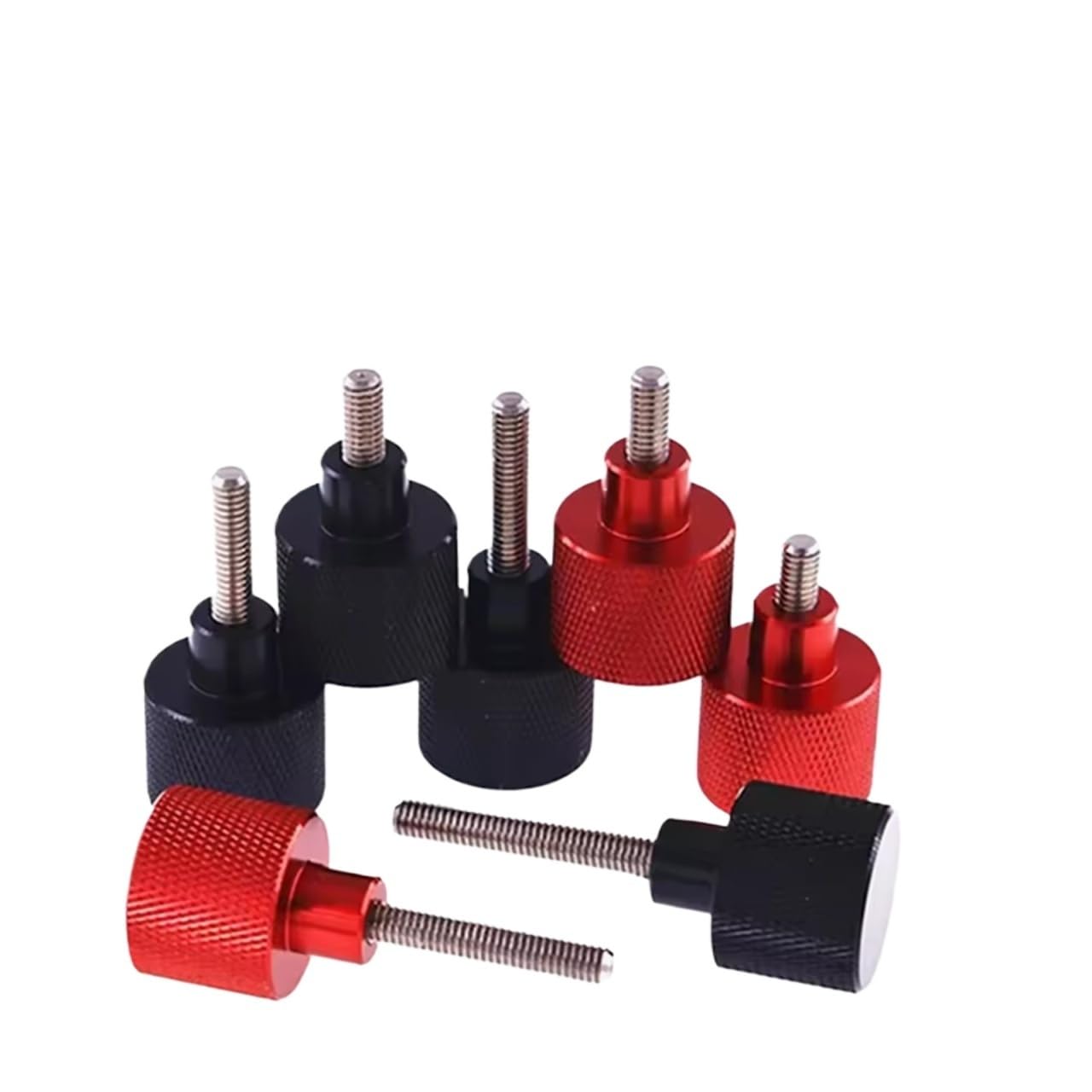 Tornillos Moleteados Tornillos moleteados UNC 1/4-20 * 6mm~60mm, pomo de aluminio con rosca acero inoxidable para máquinas(Black,5PCS_1I4-20X50MM)
