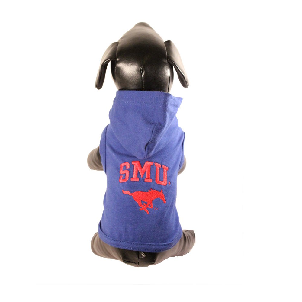 NCAA SMU Mustangs Cotton Lycra Hooded Dog Shirt