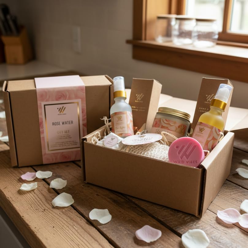 Wild Vibes Rose Water Gift Box - Aromatherapy Set -3