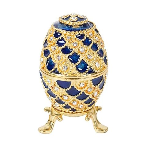 QIFU Vintage Easter Egg Trinket Box Gift Cover