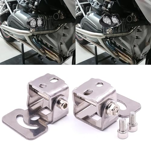 Aoling 取り付けステー、M5 ステー、照明角度調節、作業灯 ブラケット、フォグランプ ステー、バイク 車 トラック フォーク ワークライト 取り付け金具 ライト取付土台 2個