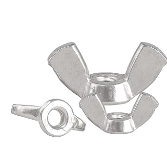 M8 Wing Nuts,304 Stainless Steel Wing Nuts Fasteners Parts Butterfly Nut,Hand Twist Secure Fasteners,10Pcs