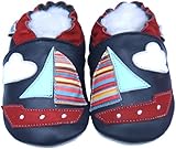 Jinwood Prewalk Baby Shoes Boy Girl Infant Children Kid Toddler Crib Boy First Walk Gift Boat Navy (18-24month, Navy)