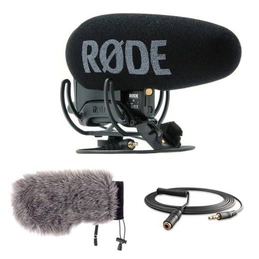 Rode VideoMic Pro Plus On-Camera Shotgun Microphone with Windbuster VideoMic Pro & Mini Male to Stereo Mini Female Cable