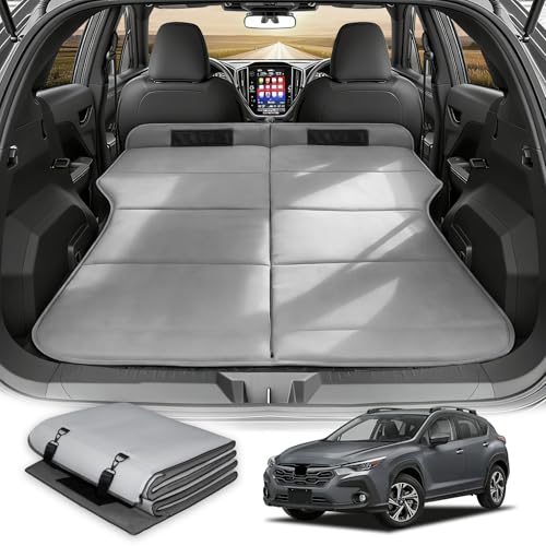Image of Car Bed for Subaru Crosstrek, Foldable Non-Inflatable Soft Foam Camping Mattress, Thickened Portable SUV Trunk Sleeping Pad, Air Mattress Upgrade for Camping & Travel Essentials, Outdoor Bed