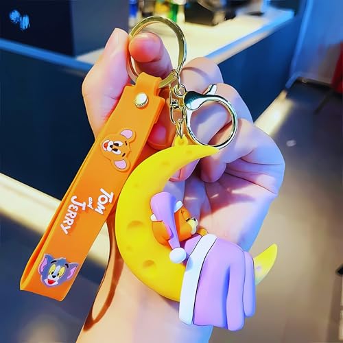 Image of Cute 3D Keychain | Keyring & Quirky Bag Charm | Hard Silicone, Unbreakable | Travel Essential | Kids Friendly | Strap & Bag Hook