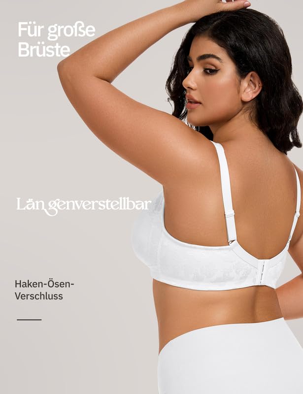 Wingslove Femme Soutien-Gorge Minimiseur Grande Taille Non Rembourré sans Armature Reggiseni du Quotidien