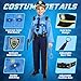 Luucio Police Costume for Kids, Kids Police Officer Costume for Boys with Accessories, Halloween Costumes for Boys