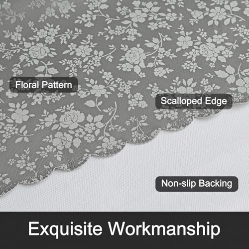 Image of Smiry Rectangle Table Cloth, Waterproof Heavy Duty Vinyl Tablecloths, Wipeable Washable Table Cover for Kitchen and Dining Room (Grey, 70 inch X 108 inch)