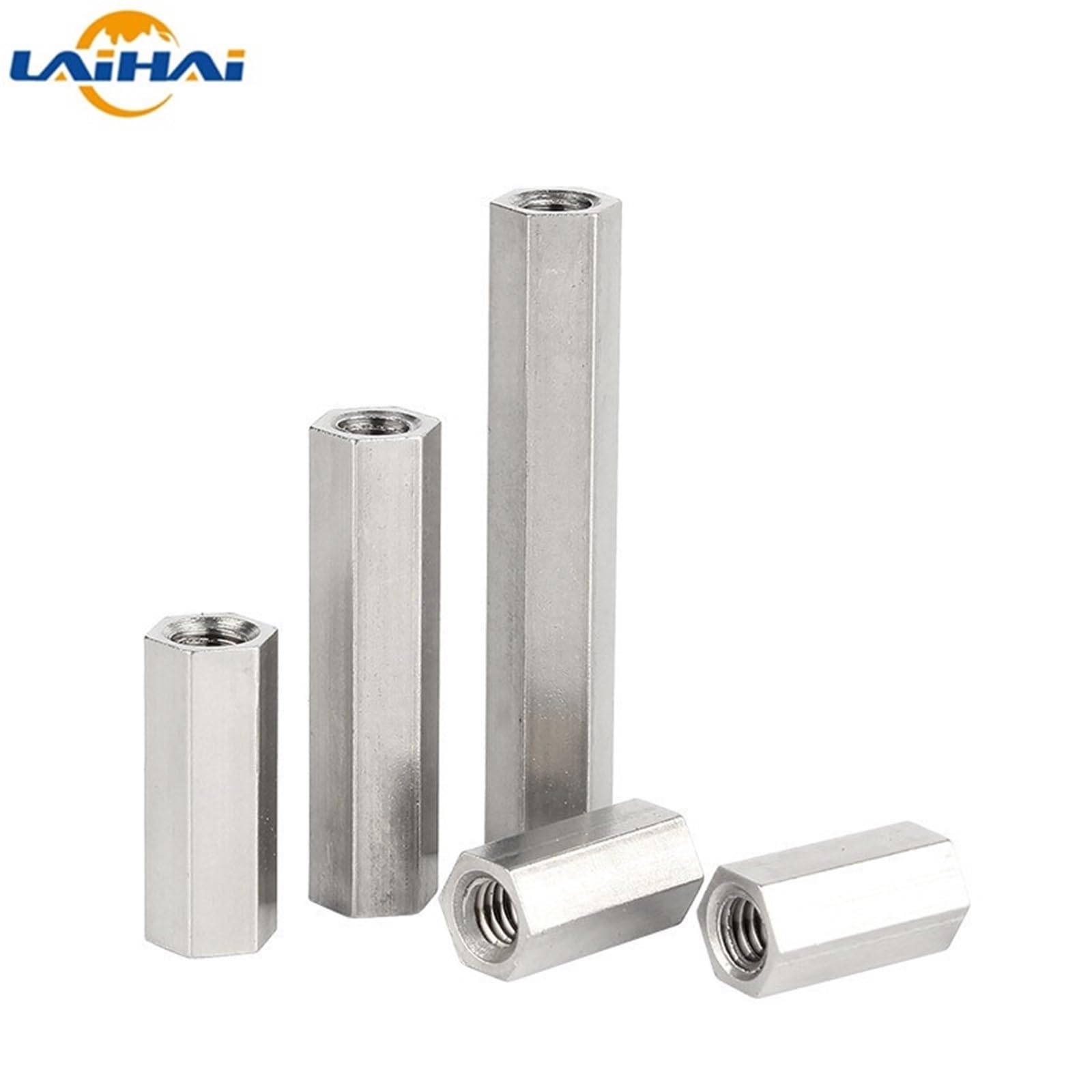 Lot de 2, 5 ou 10 entretoises hexagonales en Acier Inoxydable 304, M2, M2.5, M3, M4, M5, M6, M8, M10, M12, for Tige Longue, écrou Hexagonal(60mm,M6(5pcs))