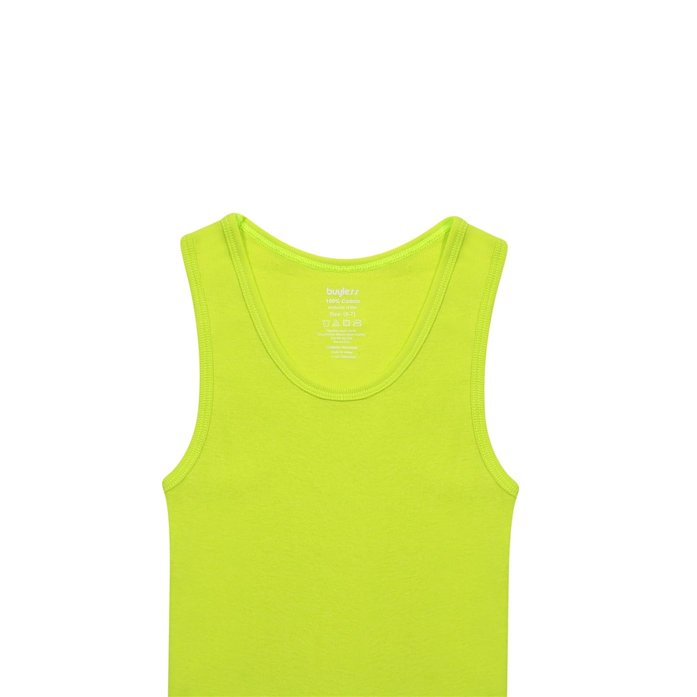 Buyless Fashion Jungen Unterhemden Tank-Top Weiche Baumwolle (6er-Pack)