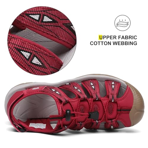 Image of Dannto Women's Sport Hiking Sandals Closed Toe Outdoor Athletic Walking Sandal Lightweight Summer Water Shoes