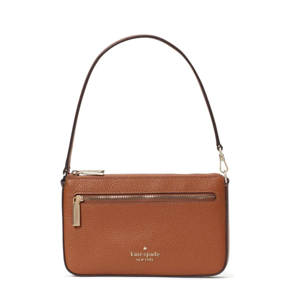 Kate Spade New York Pebbled Leather Convertible Wristlet, Warm Gingerbread