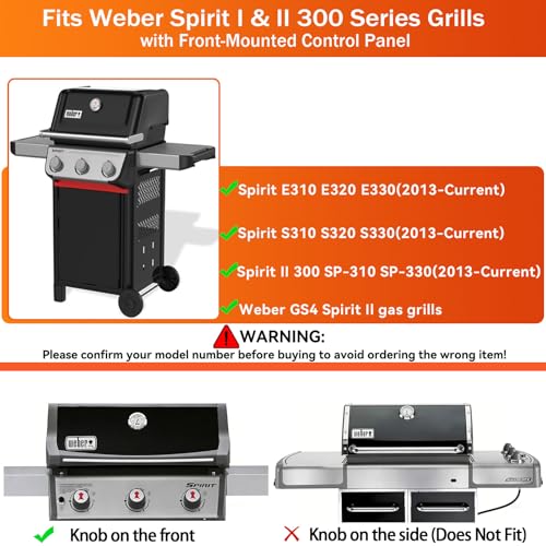 Spirit e310 7636 Flavorizer Bars & 69787 Grill Burner for Weber Spirit and Spirit II 300 Series E310 E320 E330 S310 S320 S330 68950 with Front Control, Grill Parts 15.3" Heat Plate, 18" Burner Tube by FORYEYC - Used condition - Image 7