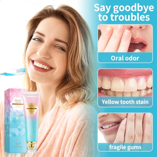 1 Stück Radiant Whitening Zahnpasta, Niacinamide Whitening Toothpaste, Zahnpasta Weisse Zähne, Niacinamid Zahnpasta, Whitening Zahnpasta fördert eine natürliche Zahnaufhellung & Frischer Atem,A – Bild 5