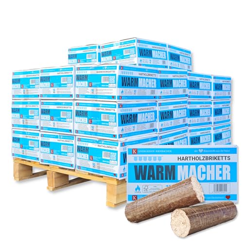 400kg Nestro Hartholzbriketts 40x10kg Karton FSC Gluthalter Kamin Ofen Brenn Holzbriketts Heiz Grill Smoker Kohle | Energie Kienbacher