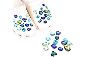 28Pcs/Lot Red Green White Bling Glitter Jibbitz for Crocs Shoe Charms Decoration