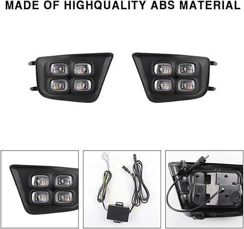 Miniatura 4 de GETITALONE Luces diurnas LED con lámparas DRL blancasseñales de giro ámbar, piezas y accesorios compatibles con Toyota Tacoma 2011 2013 2014 2015