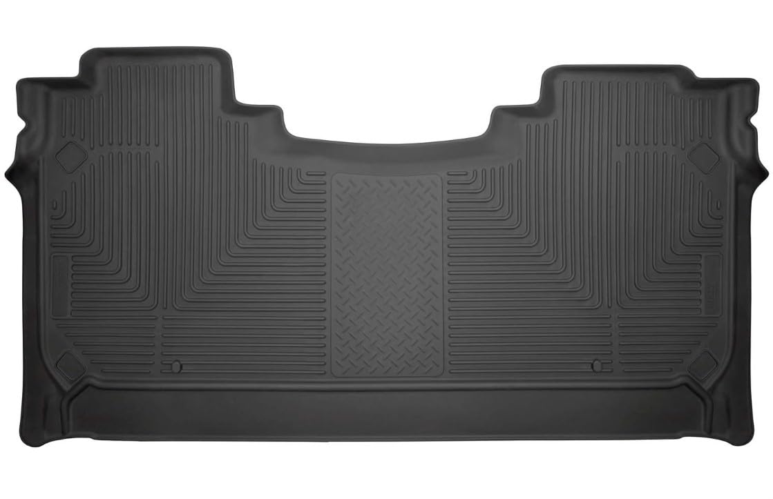 Husky Liners Weatherbeater Floor Mats | Fits 2019 - 2026 Dodge Ram 1500 CREW CAB ONLY w/factory storage box | 2nd Row, 1-pc Black - 14731