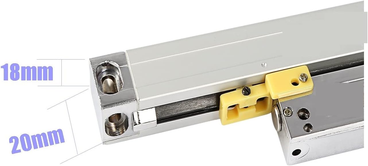 Grating Ruler, KA500 120 170 220 270 320 370 420 470 520mm 0.001mm Slim Linear Scale KA-500 Small Thin 1um Optical Encoder for Lathe Mill,Accurate and Stable(KA500-1um-420mm)