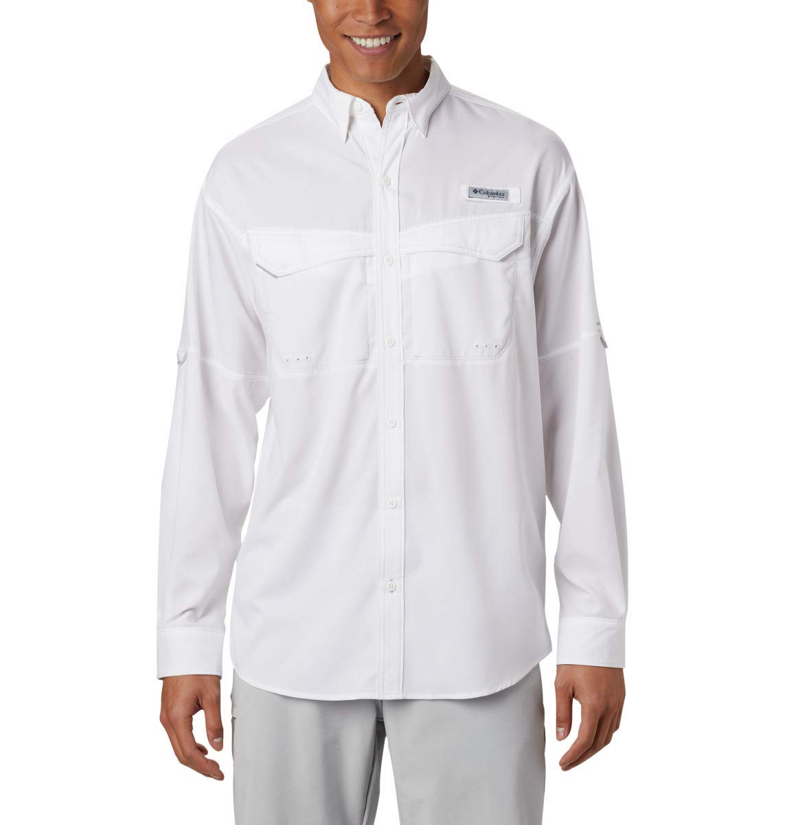 Columbia Men's Big-Tall Low Drag Offshore LS Shirt, White, 4X