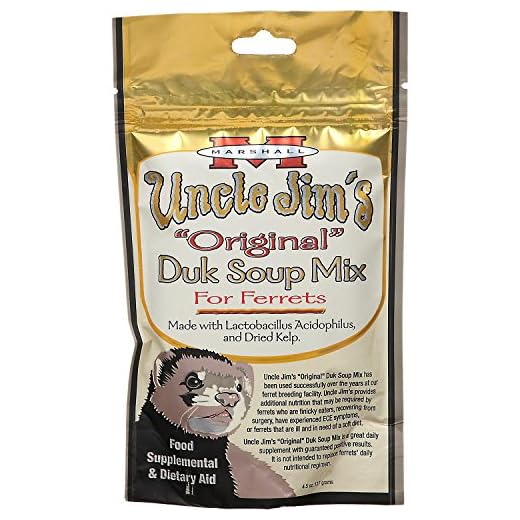 Marshall Uncle Jim’s Duk Soup Mix for Ferrets – 4.5 oz Each – Digestive Support, Recovery & Vitality Aid – Easy-to-Prepare Nutritional Supplement (Pack of 3)