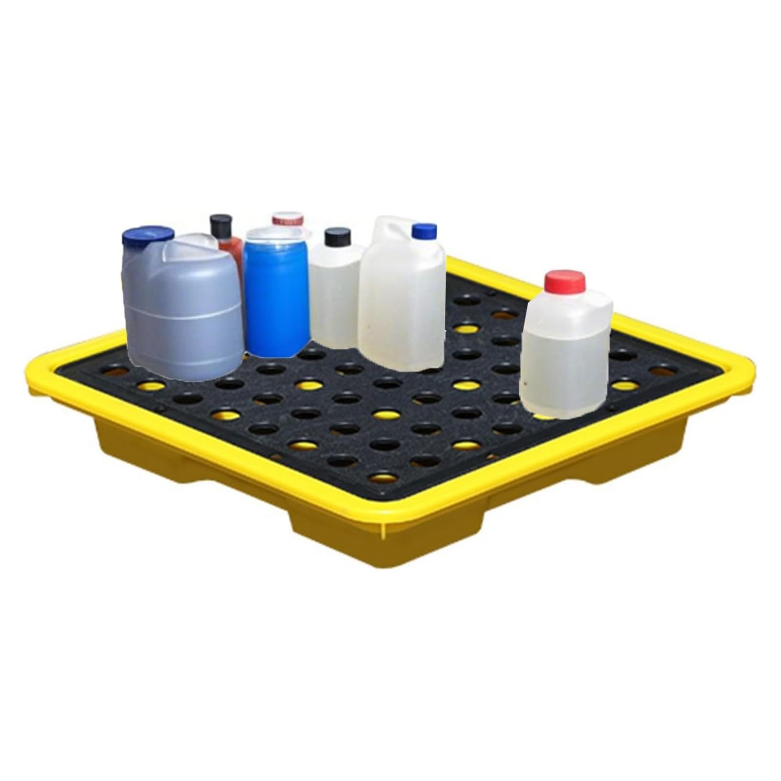XUFWANYE Modular Anti-Skid Pallets, Stackable Modular Spill Containment Tray 67×67×15cm(26.38×26.38×5.91in)