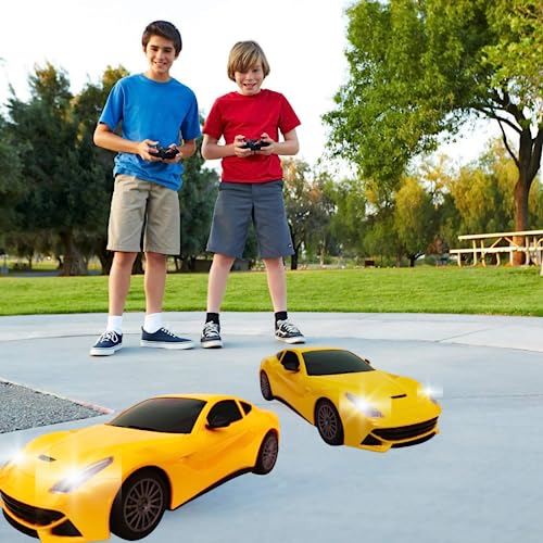 Image of KIDZYMON RC Car High Speed Mini 1:24 Scale USB Rechargeable Remote Control Car for Kids | Racing Car I Yellow Colour
