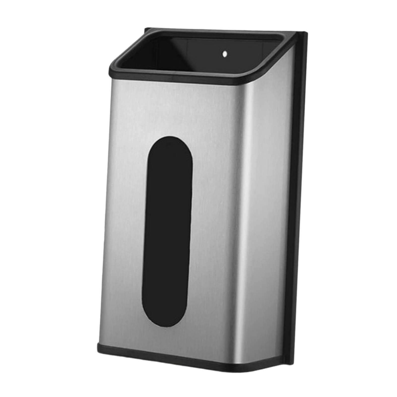 F Fityle de Bolsas de Montaje en Pared para comestibles, dispensador, de Almacenamiento de Material Acero Inoxidable Cepillado con una Abertura Extra