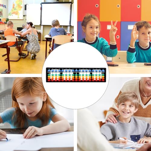 Alipis Arithmetisches Abakus-Mathe-Zählspielzeug 17-Stellige Stäbe Mit Bunten Perlen Chinesisches Abakus-Mathematik-Lernhilfe-Werkzeug